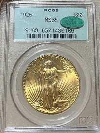1926年 OGH PCGS/CAC MS65 20 セント・ゴーデンズ ゴールド ダブルイーグル