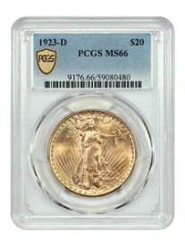 1923-D $20 PCGS MS66 - セント・ゴーデンズ $20