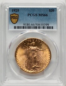 1925年 20ドル セント・ゴーデンズ ダブルイーグル PCGS MS66 (771337040)