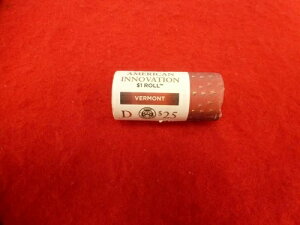 UNC 25ドルアメリカンイノベーション1ドル硬貨ロール。2022 D バーモント