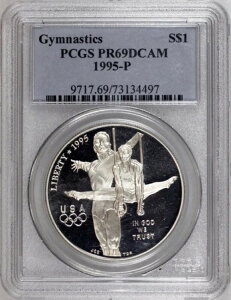 1995�N �W���i�X�e�B�b�N�X �V���o�[ �h�� �v���[�t PCGS PF 69 DCAM �A�g�����^�I�����s�b�N