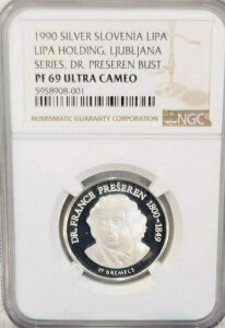 1990�N �X���x�j�A �V���o�[ 1 ���p �h�N�^�[ �v���V�F���� NGC PF 69 �E���g���J���I ���A �g�b�v�|�b�v