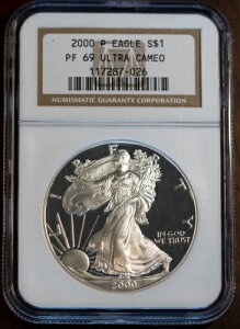 2000-P 1h݃AJC[O PF69UCAM NGC # 117287-026 + {[iX