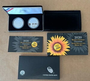 2020-P 女性参政権プルーフ銀貨&メダル 米国造幣局記念 90%