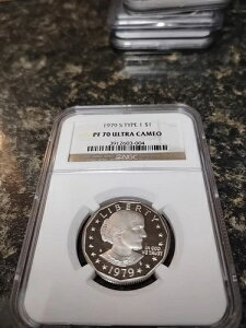 1979 S $1 �^�C�v 1 NGC PF70 �E���g�� �J���I �v���[�t �X�[�U�� B. �A���\�j�[ �h�� SBA �z���C�g LB