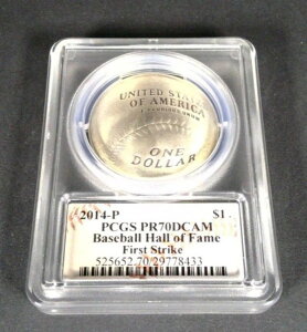 2014-P �V���o�[ �v���[�t �x�[�X�{�[�� HOF �h�� - PCGS PR70 DCAM - C. �}�N�t�@�[�����h�̃T�C������