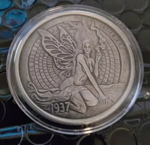 1�I���X �A���e�B�[�N ���E���h �z�[�{�[ �j�b�P�� (�O���[���t�F�A���[�Ƌ��̍�) �V���o�[�v���[�t COA �t��