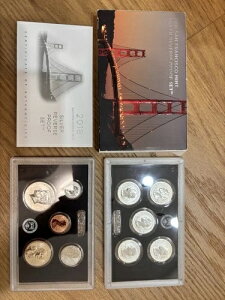 2018年 アメリカ造幣局 シルバープルーフセット ? サンフランシスコ (S) ? 10枚セット(箱・品質証明書付き)