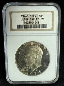 1974N S AC[n[ IKE Vo[ 1h PF69 EgJI NGC t@beB SKU 3769