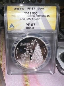 2021 50C PF 67 DCAM 2021 50C FIJU PROOP �V�����b�N �N���X�}�X 1 0z.999 �V���o�[ ANACS