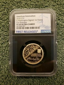2018年 S ワシントン特許証明 NGC PF69 アメリカン・イノベーション・ドル 初発行