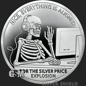 2025年 銀価格高騰 - 1オンス .999 純銀シールドプルーフ マイクロミント