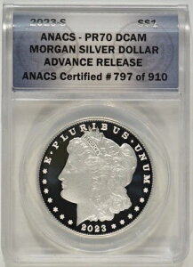 2023-S K v[t Vo[ _[ $1 ANACS PR70 DCAM AhoX[X #797 of 910