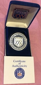 1991 NFL �X�[�p�[�{�E�� XXV �v���[�t�R�C�� 2 �g���C�I���X .999 ���⃉�E���h �^���p FL