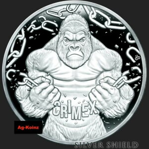 1�I���X 2024 Crimex �v���[�t COA + �{�b�N�X�t�� Silver Shield Comex #SilverSqueeze Bankster