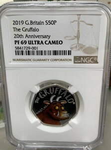NGC �O���[�h PF69 UC 2019 The Gruffalo 2019 �p�� 50 �y���X �V���o�[ �v���[�t �R�C�� ���C���� �~���g�B