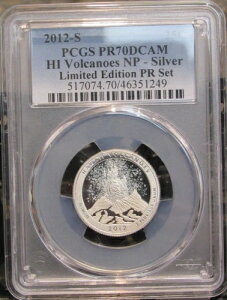 2012-S �n���C�ΎR �V���o�[ PR �N�H�[�^�[ ����� PR �Z�b�g PCGS PR70DCAM