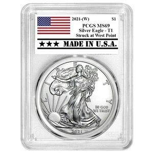 2021N (W) 1h ^Cv1 AJ Vo[ C[O PCGS MS69 AJx