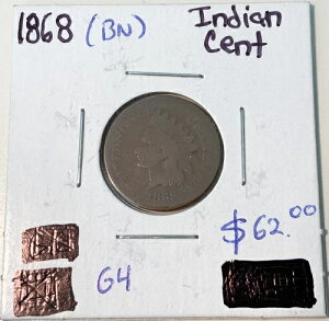 1868年アメリカ合衆国インディアンセント1セント