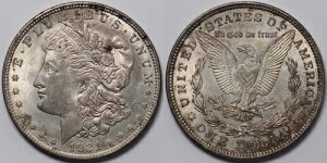 アメリカ合衆国 1921年 モルガン・ダラー 1ドル フィラデルフィア造幣局 世界銀貨