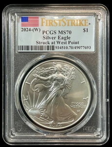 2024-W PCGS MS70 �V���o�[�C�[�O�� �t�@�[�X�g�X�g���C�N �E�F�X�g�|�C���g�őō�-(bin30059L)
