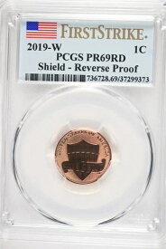 2019 W シールド - リバースプルーフ リンカーンセント PCGS PR69 RD ファーストストライク