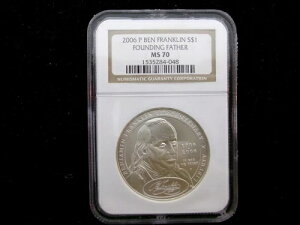 2006-P �x���W���~���E�t�����N���� S$1 �����̕� - NGC �O���[�h MS70 - .90 �V���o�[ USBSR001