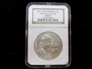 2006-P �x���W���~���E�t�����N���� S$1 �����̕� - NGC �O���[�h MS70 - .90 �V���o�[ USBSR001
