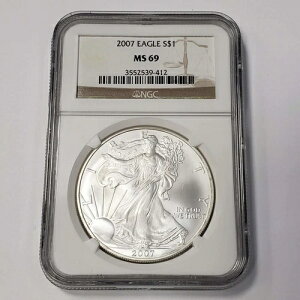 (1) 2007 ASE NGC MS69 AJVo[C[O 1h .999 nRC (9412)