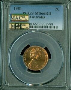 1981N I[XgA 2Zg PCGS MS66 RD PL PQ 2ND ōO[h MAC X|bgX *
