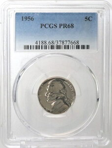 PR68 1956NWFt@[\jbP PCGSO[h US 5C v[t P-MINT EXACT RC1