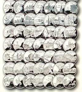 1999 - 2008 BU 州 25 セント硬貨 50 枚セット