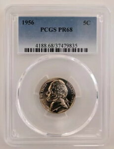 PR68 1956NWFt@[\jbP PCGSO[h US 5C v[t P-MINT EXACT RC1