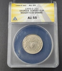 1999-D ���V���g�� �N�H�[�^�[ �W���[�W�A �J�[�u�N���b�v �d�� 5.60 �O���� ANACS AU55 �G���[