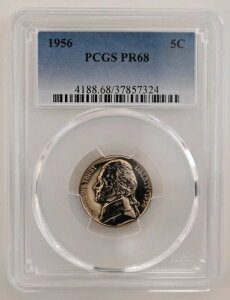 PR68 1956NWFt@[\jbP PCGSO[h US 5C v[t P-MINT EXACT RC1