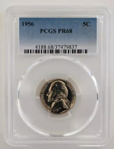 PR68 1956NWFt@[\jbP PCGSO[h US 5C v[t P-MINT EXACT RC1