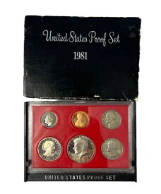 1981年 S 米国プルーフセット（スーザン・B・アンソニークリアSミントスタンプ付き）