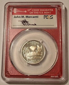 PCGS 2003 S �V���o�[ �A�[�J���\�[�B �N�H�[�^�[ �v���[�t PR70 DCAM SF �t���[�� Mercanti*