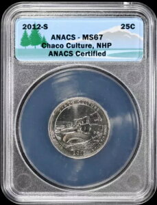 2012-S 25C �`���R������������ NP �N�H�[�^�[ ANACS MS 67 BU �~���g�X�e�[�g