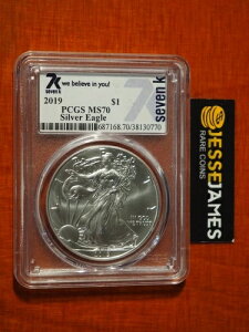 2019�N $1 �A�����J�� �V���o�[ �C�[�O�� PCGS MS70 7K ���^�����x��