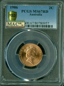 1986N I[XgA 2Zg PCGS MS67 RD PQ 2ND ōO[h MAC X|bgX *