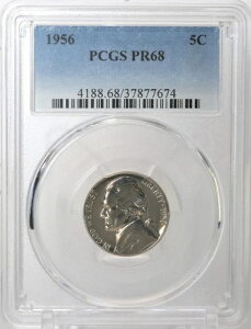 PR68 1956NWFt@[\jbP PCGSO[h US 5C v[t P-MINT EXACT RC1