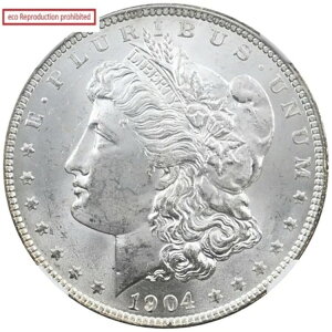 アメリカ 1904年 1ドル 1オンス 銀貨 NGC MS63 モルガン・ダラー