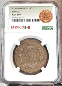 1920N LVR uY 20Z^{ 20Zg NGC MS 63 BN Ɋ󏭂ȐVi