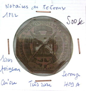 �g�[�N�����ؐl - Trevoux - 1832 - �p���`�Ȃ� cuivre Very Rare -lerouge 409