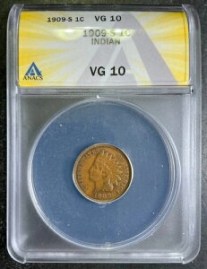 ANACS VG10 1909-S �C���f�B�A���Z���g ���A �^�t�L�[ �T���t�����V�X�R���t �A���_�[�O���[�h�IAB