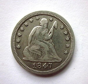 1847�N ���o�e�B �V�[�e�b�h �N�H�[�^�[ 25�Z���g �R�C�� �t�B���f���t�B�A������ �� ���t�^�R�C��