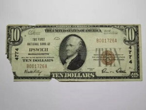 1929�N �C�v�X�E�B�b�` �}�T�`���[�Z�b�c�B MA �����ʉݎ��� 10�h�� ���� Ch #4774 ��