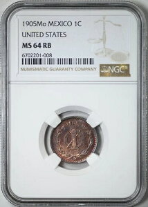 1905 Mo Mexico Estados Unidos Mexicanos 1C Centavo NGC MS64RB - g[t!