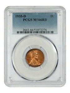 1935-D 1C PCGS MS66RB - �����J�[���Z���g�i���ʏ����F�j - �l�C�̃��b�hD�~���g